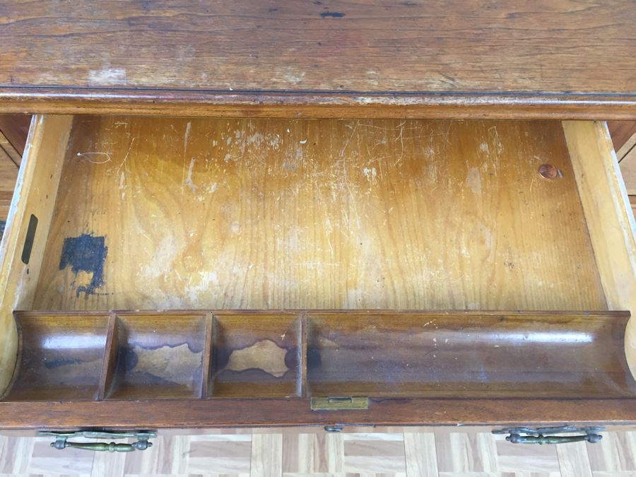 Vintage Solid Wood Desk By Hale Desk Co New York [Photo 7]