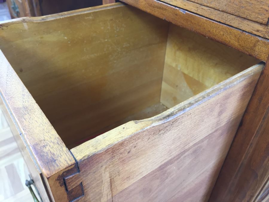 Vintage Solid Wood Desk By Hale Desk Co New York [Photo 11]