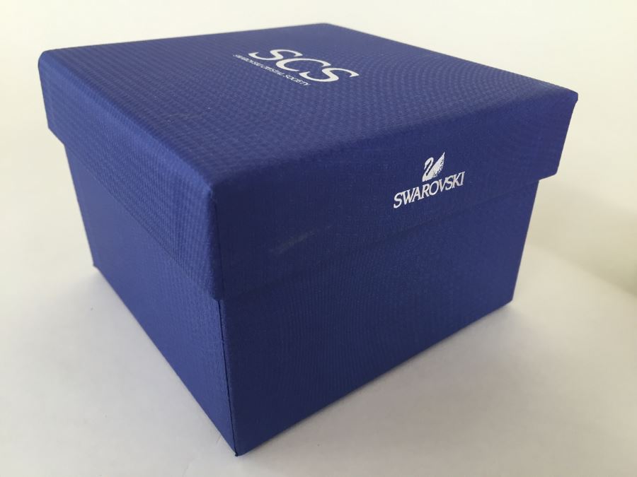 Swarovski Crystal Society SCS 2013 Young Baby Elephant Cub Gold With Original Box [Photo 5]