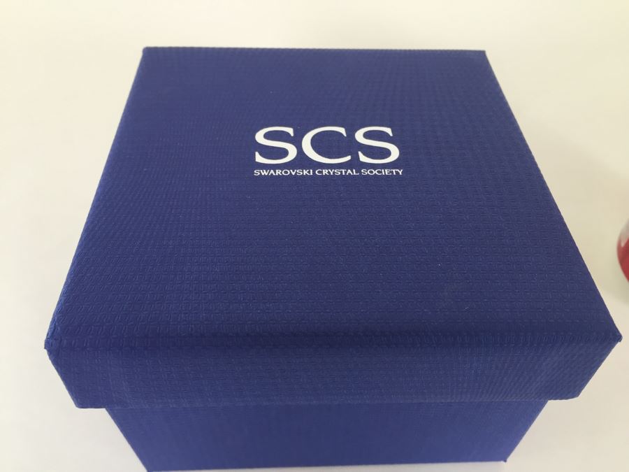 Swarovski Crystal Society SCS 2013 Young Baby Elephant Cub Gold With Original Box [Photo 4]