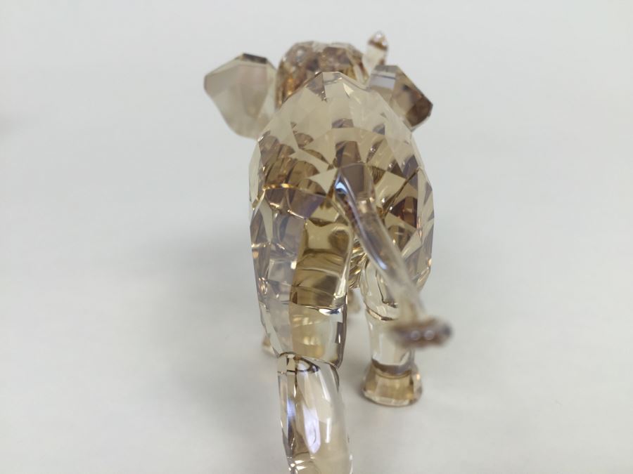 Swarovski Crystal Society SCS 2013 Young Baby Elephant Cub Gold With Original Box [Photo 15]