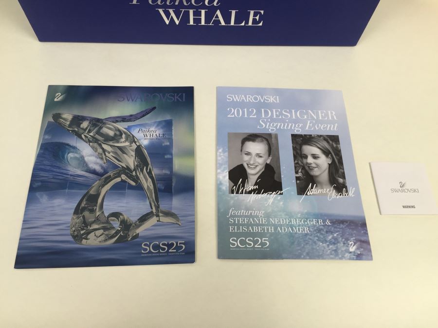 Swarovski Crystal Society SCS 2012 Paikea Whale With Original Box Retails $530 [Photo 7]