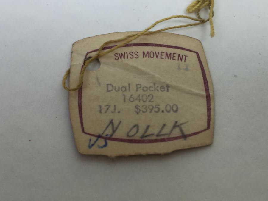 Longines Dual Pocket Watch Swiss Movement 16402 17 Jewels Checking Gold With Original Case And Tag [Photo 3]