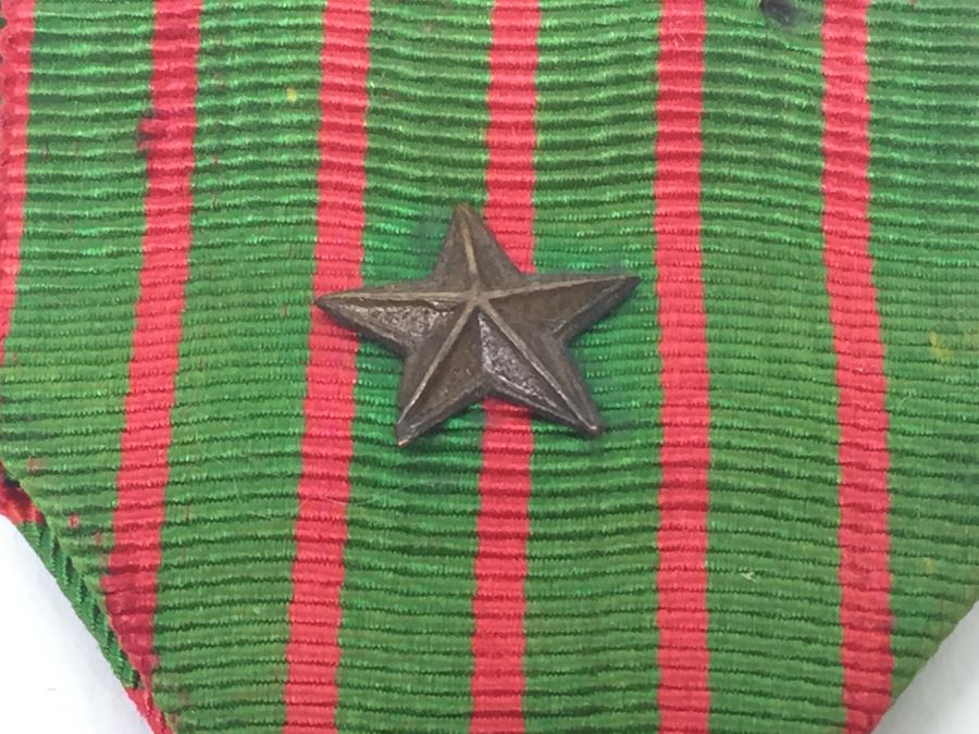French War Cross - Croix De Guerre 1914-1918 Medal Marked Republique Francaise 1914 1918 With Ribbon [Photo 8]