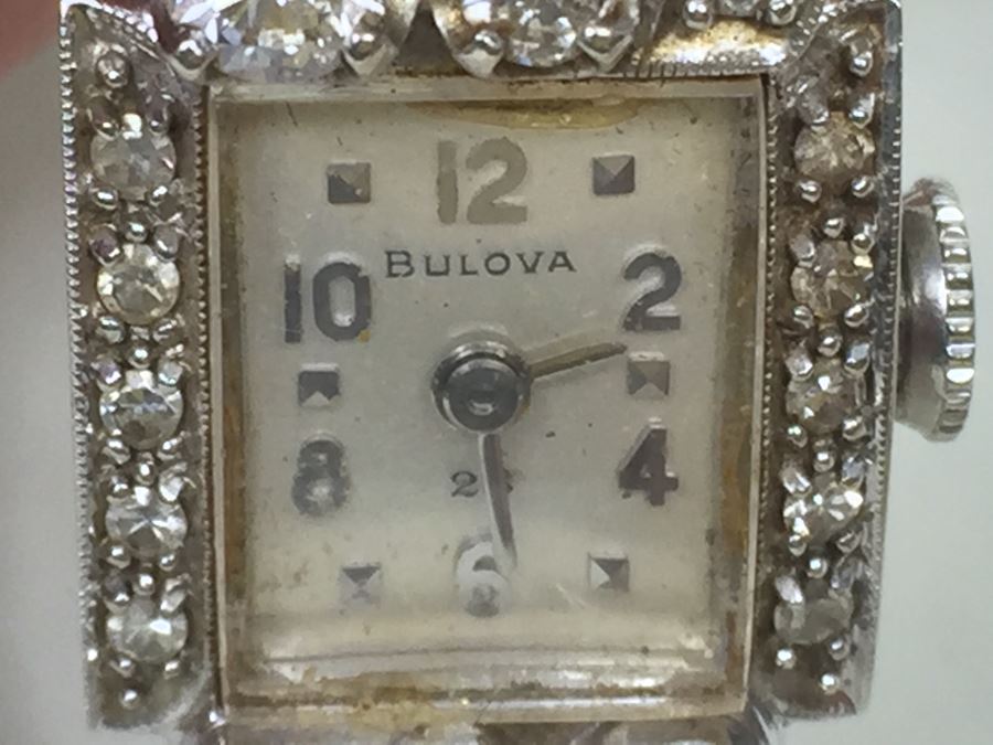 14K Gold Women's Bulova Watch With 26 Diamonds 022604 13.42g - Watch Band Is Gold Filled [Photo 22]