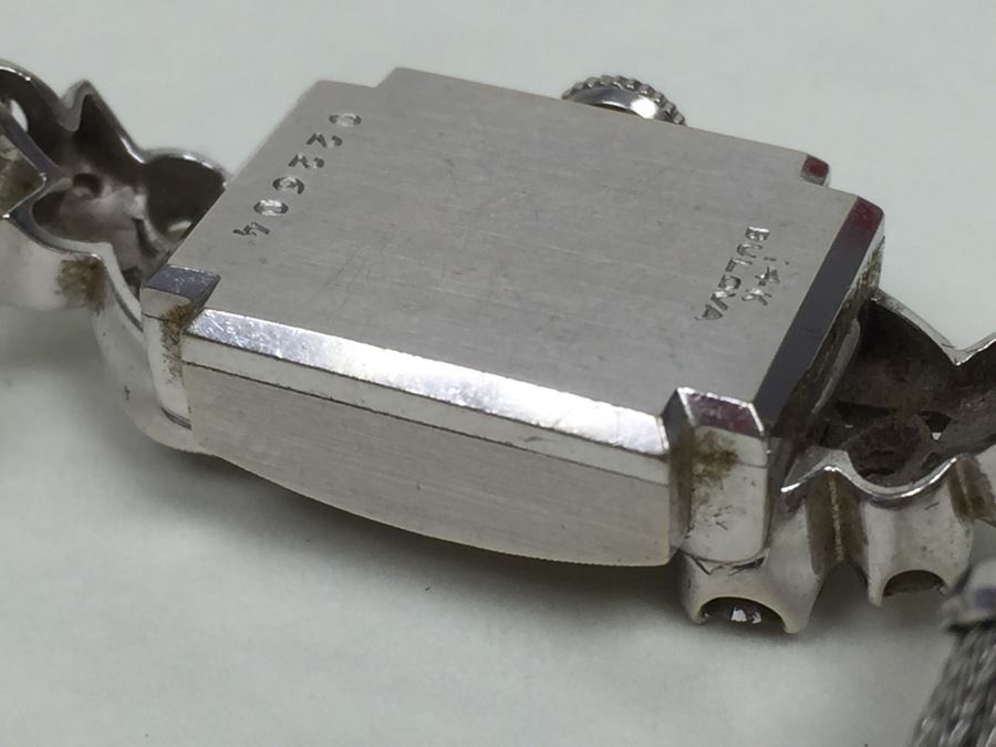 14K Gold Women's Bulova Watch With 26 Diamonds 022604 13.42g - Watch Band Is Gold Filled [Photo 15]