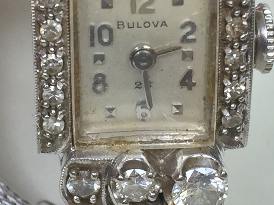 14K Gold Women's Bulova Watch With 26 Diamonds 022604 13.42g - Watch Band Is Gold Filled [Photo 23]