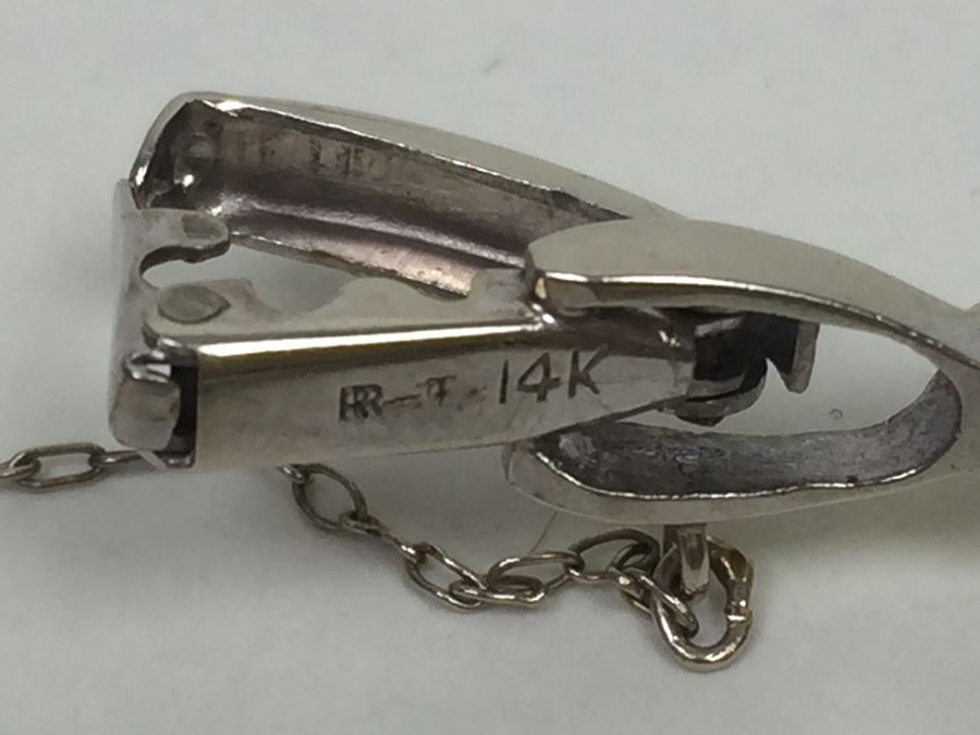 Spectacular Women's Hamilton Platinum Watch Covered In Diamonds With 14K Gold Watch Band Covered In Diamonds Estimate $3,000-$5,000 [Photo 18]