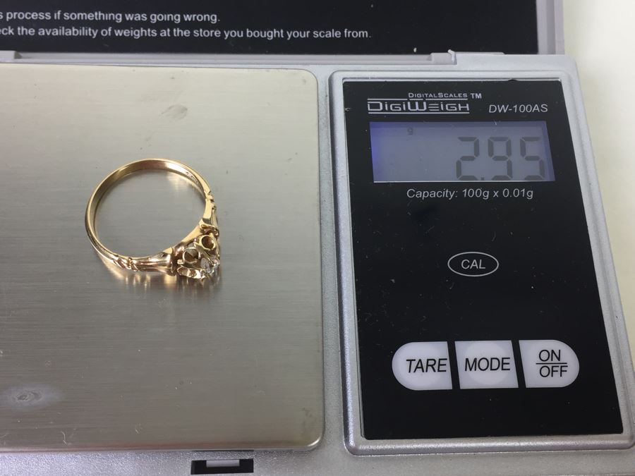14K Yellow Gold Diamond Ring 2.95g [Photo 3]
