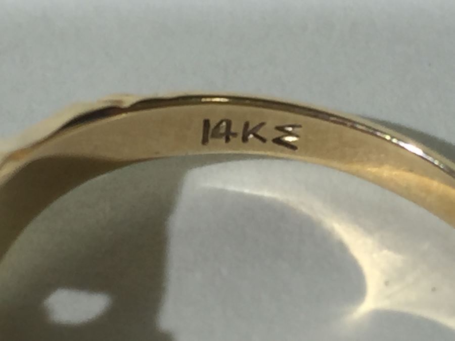 14K Yellow Gold Diamond Ring 2.95g [Photo 8]