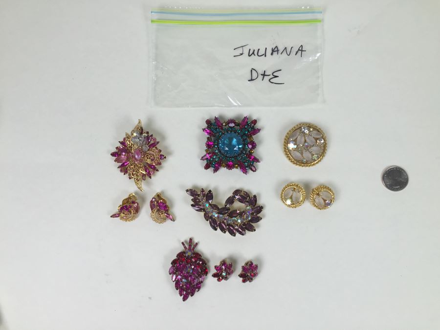 Possibly Juliana D&E Costume Rhinestone Jewelry Lot