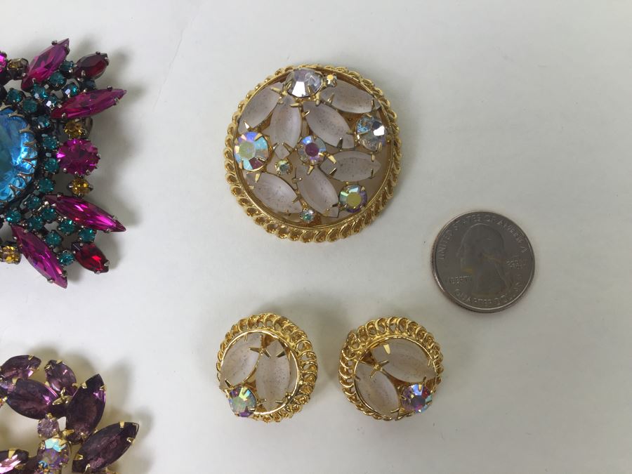 Possibly Juliana D&E Costume Rhinestone Jewelry Lot