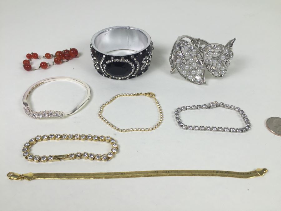 Vintage Costume Jewelry Lot With Gold Filled Choker Necklace [Photo 1]