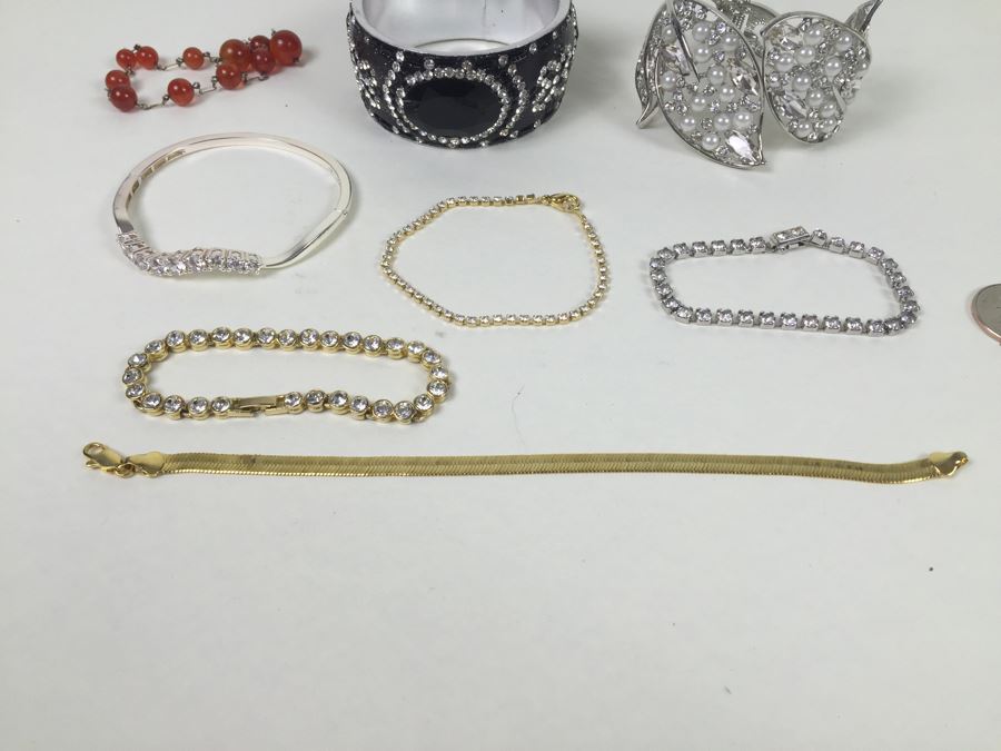 Vintage Costume Jewelry Lot With Gold Filled Choker Necklace [Photo 12]