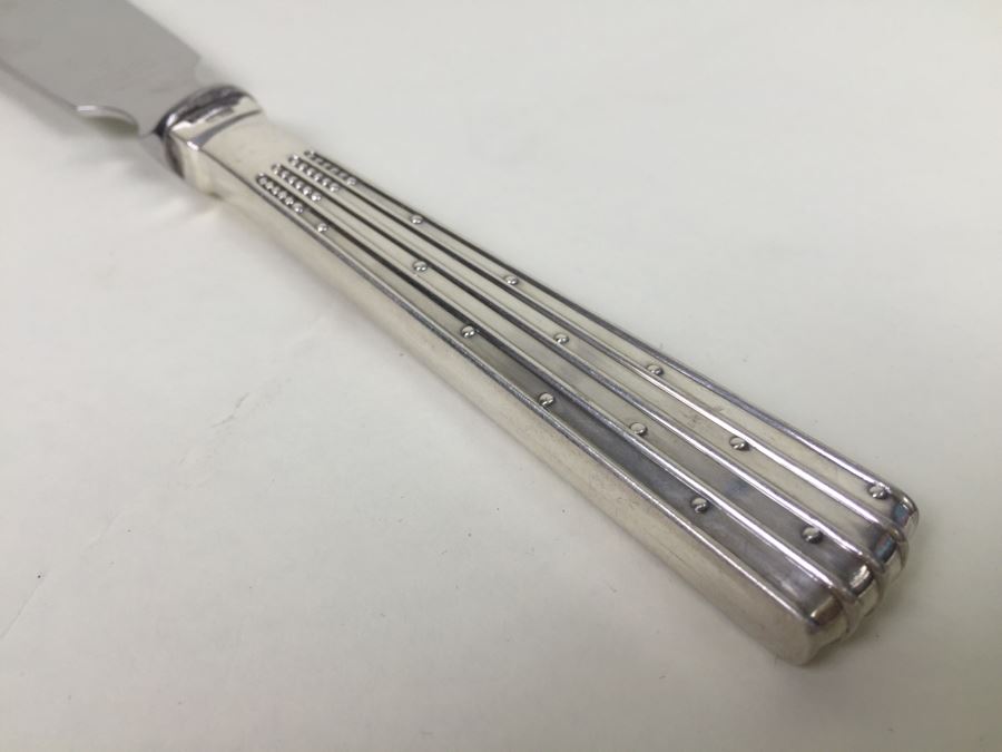 Vintage Raadvad Mogensen Denmark Sterling Handle Knife Champagne Pattern [Photo 4]