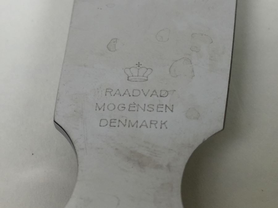 Vintage Raadvad Mogensen Denmark Sterling Handle Knife Champagne Pattern [Photo 9]