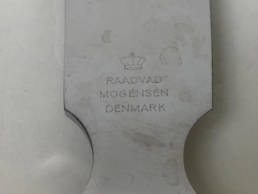 Vintage Raadvad Mogensen Denmark Sterling Handle Knife Champagne Pattern [Photo 7]