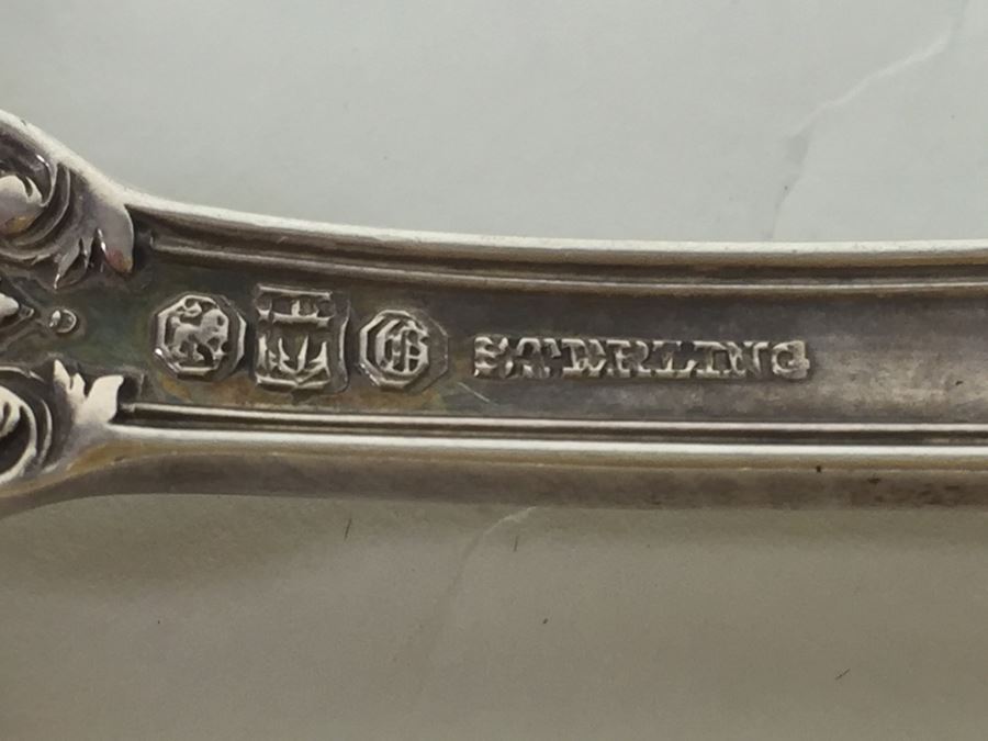 Antique Gorham Sterling Silver Spoon 105g Patent 1905 [Photo 4]