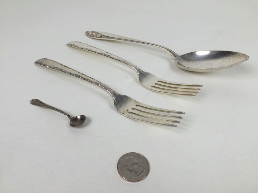 Sterling Silver Spoons And Forks 171g [Photo 1]