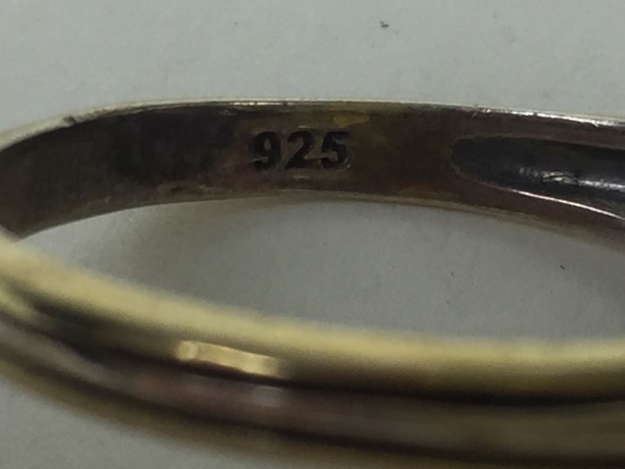 Sterling Silver Ring With Amethysts And Diamonds By Danbury Mint 5.54g [Photo 20]