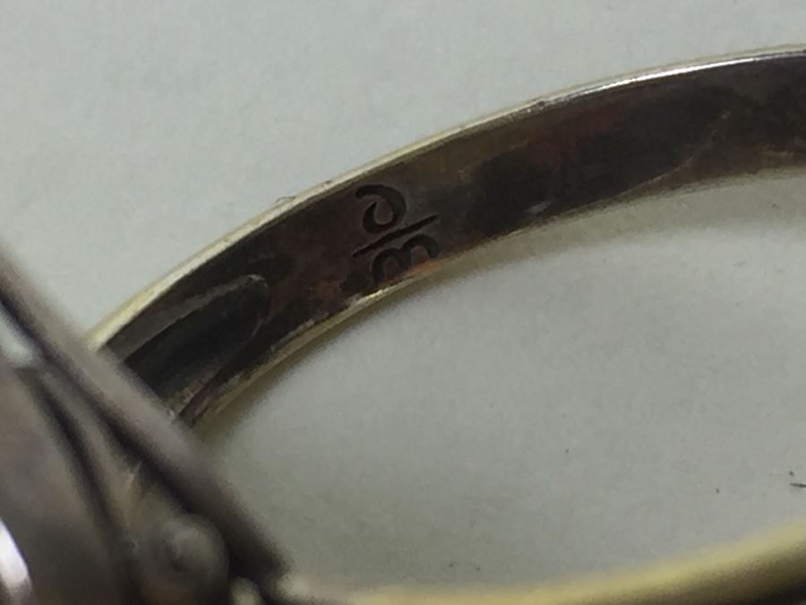 Sterling Silver Ring With Amethysts And Diamonds By Danbury Mint 5.54g [Photo 19]