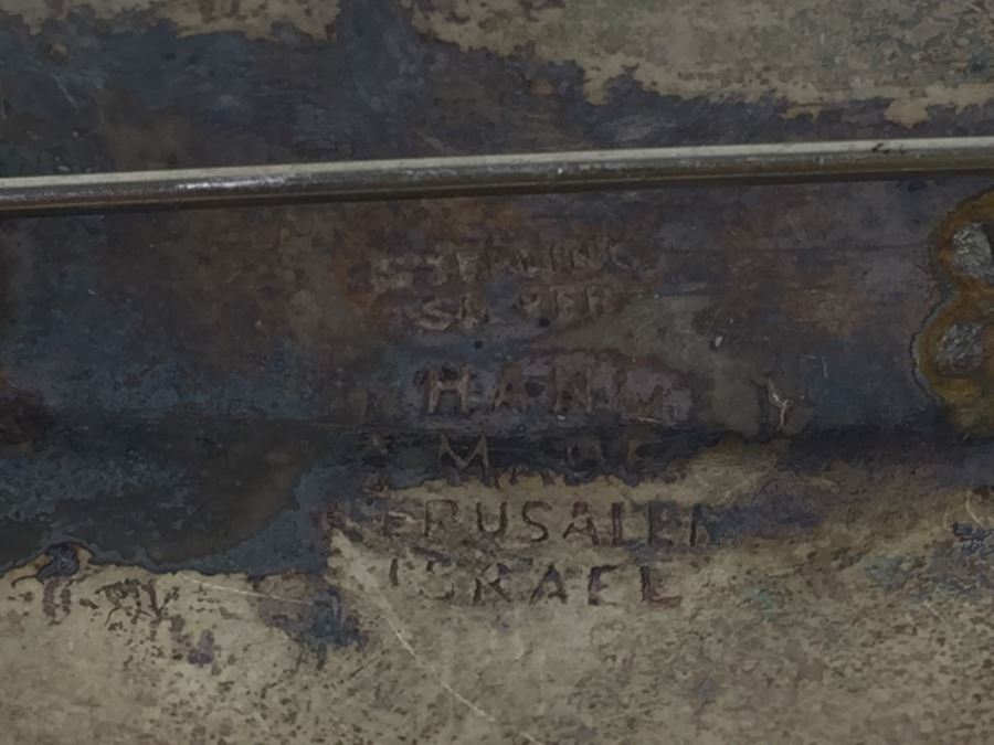 Sterling Silver Brooch Hand Made In Jerusalem Israel 12.4g [Photo 2]