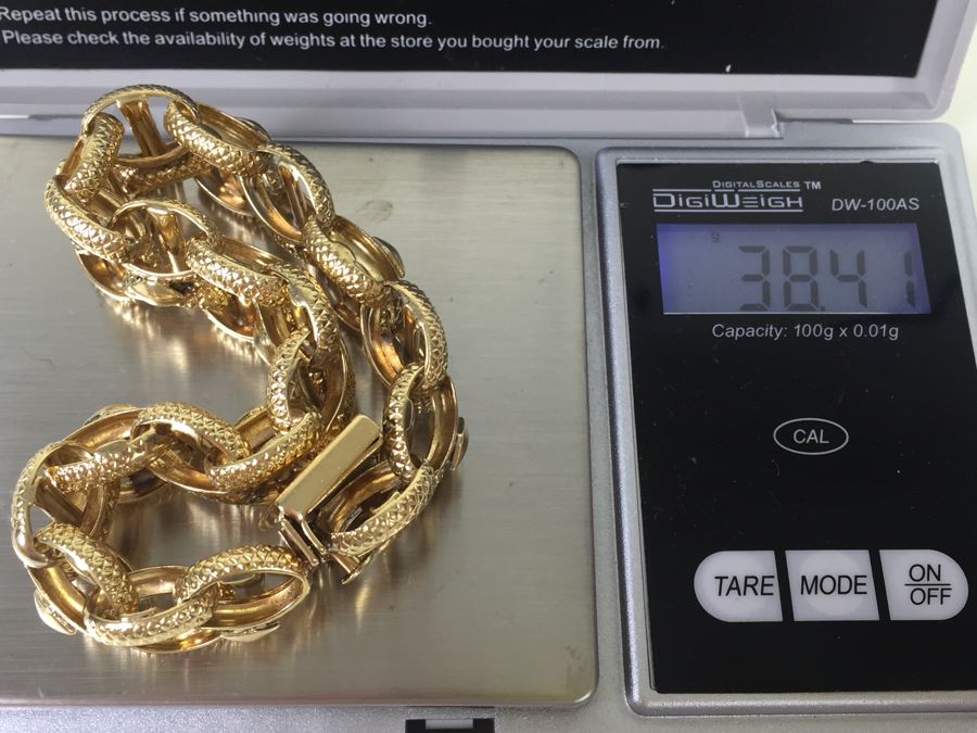14K Gold Bracelet 38.4g [Photo 13]