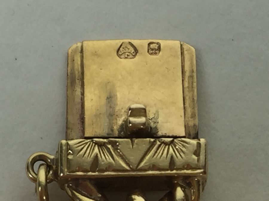 Antique 14K Gold Diamond Heart Shaped Locket With 14K Gold Bracelet Engraved June 6th 1901 29.5g [Photo 23]