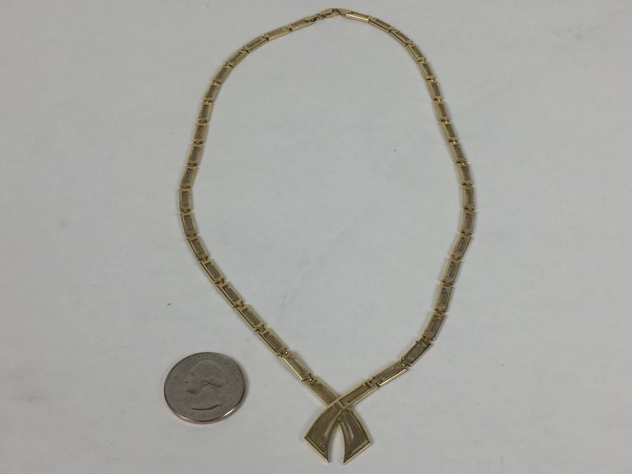 Gold Necklace Marked 10K Turkey 8g