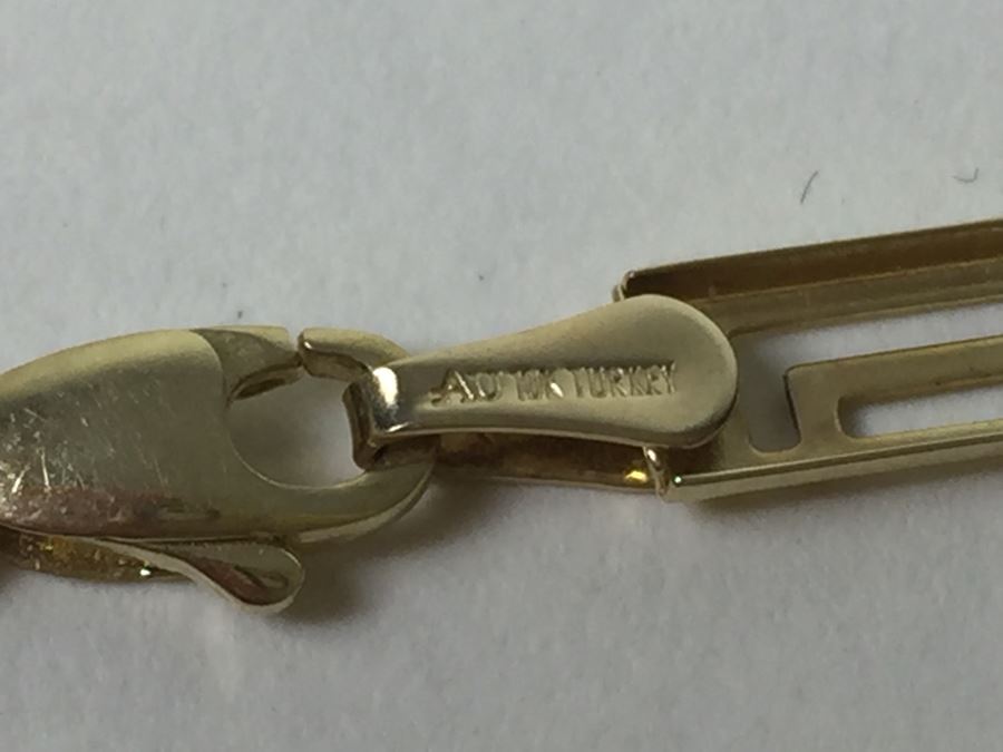 Gold Necklace Marked 10K Turkey 8g [Photo 8]