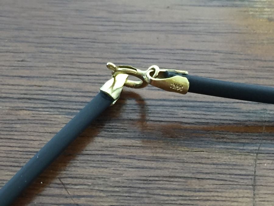 14K Gold Post Earrings With 14K Pendant Necklace With 14K Clasp One Earring Backing Is Missing [Photo 9]