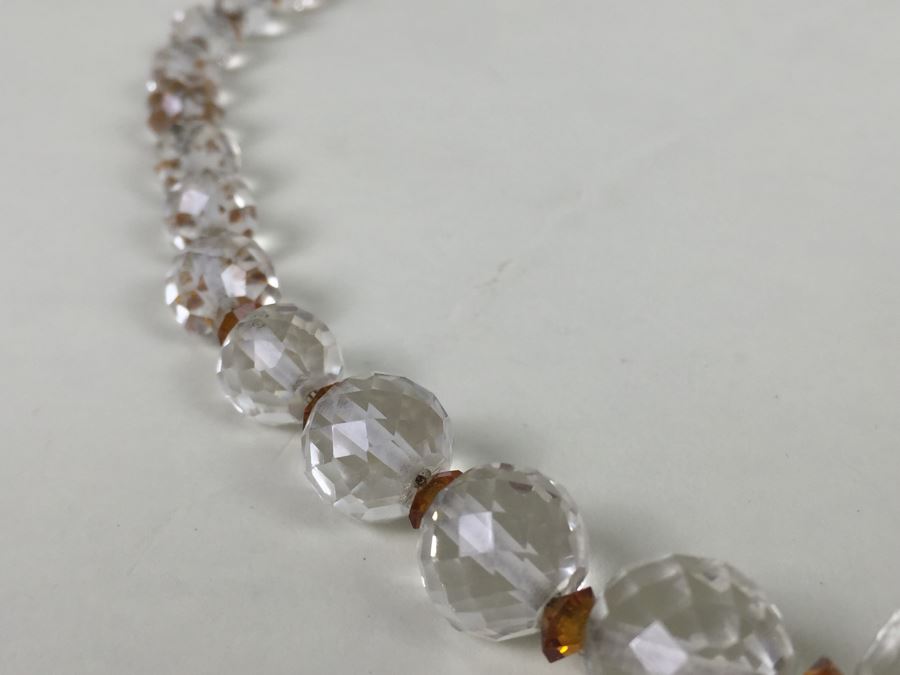 Cut Crystal Necklace With 14K Gold Clasp [Photo 7]