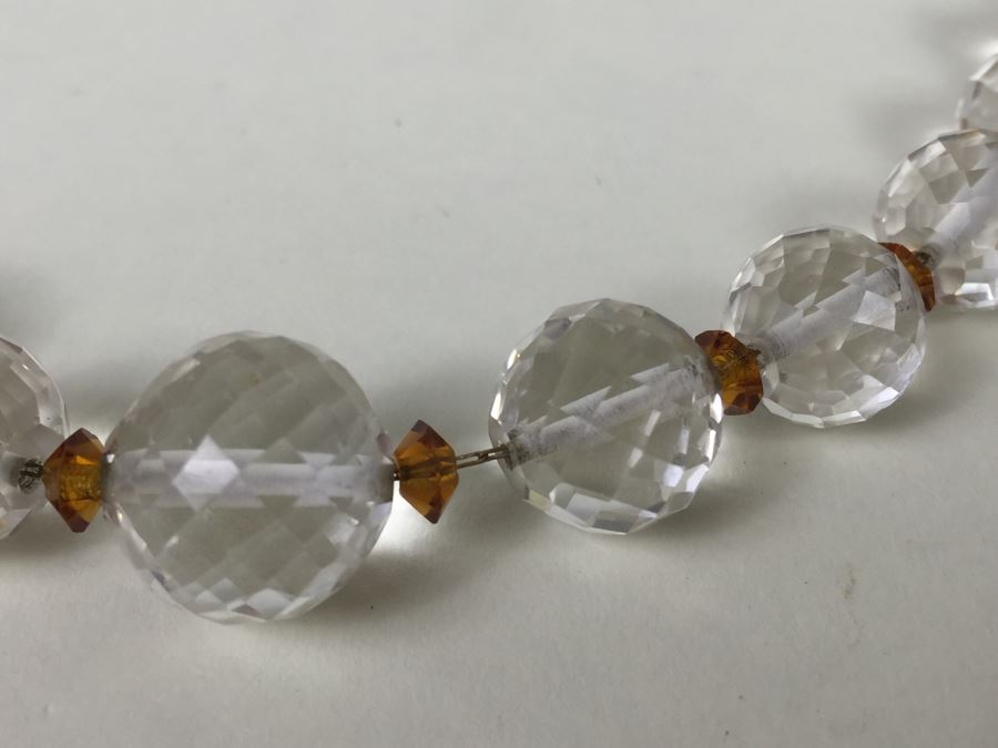 Cut Crystal Necklace With 14K Gold Clasp [Photo 2]