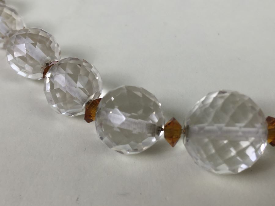 Cut Crystal Necklace With 14K Gold Clasp [Photo 6]