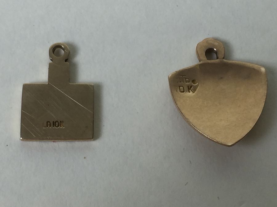 Vintage 10K Gold Pendants From Western Electric And International Harvester 3.07g [Photo 8]