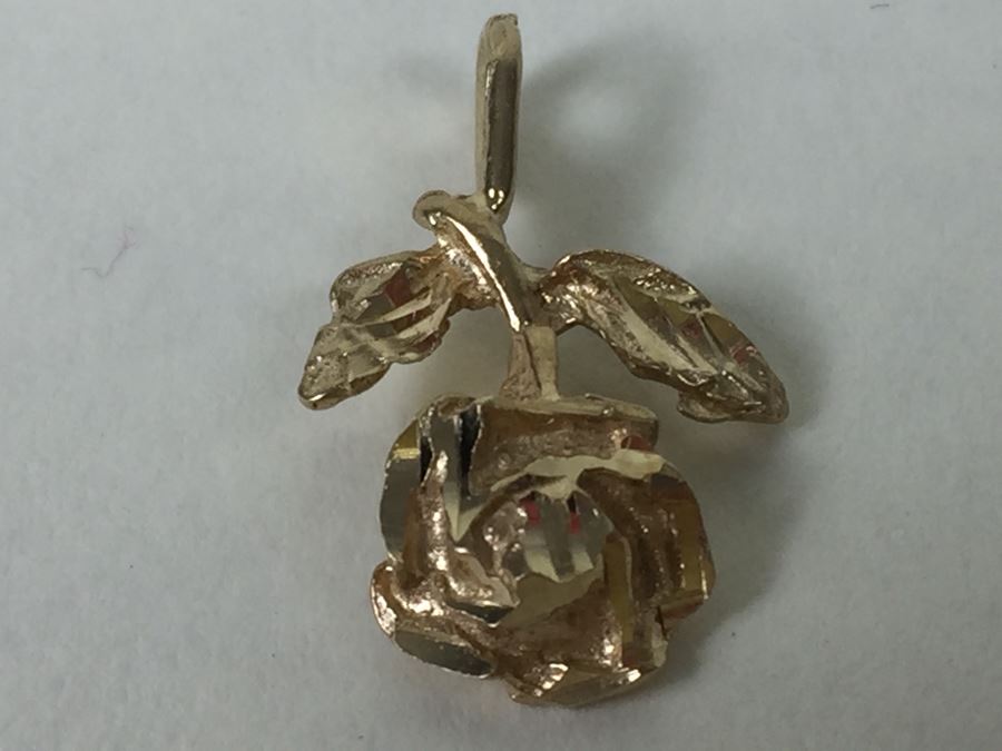 14K Gold Rose Pendant 1.06g [Photo 5]