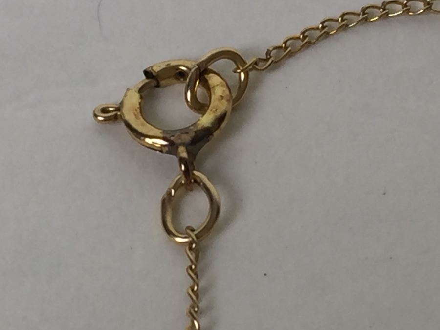 Gold Filled Heart Pendant Locket With Chain Engraved Grandma With Roses [Photo 9]