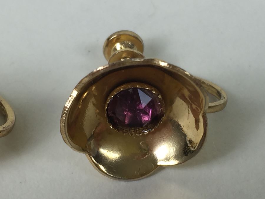 Sterling Silver Gold Tone Earrings [Photo 2]