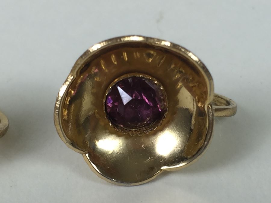 Sterling Silver Gold Tone Earrings [Photo 4]