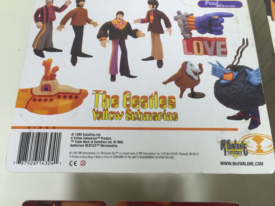 Set Of Four The Beatles Yellow Submarine McFarlane Toys New In Packaging Vintage 1999 [Photo 21]