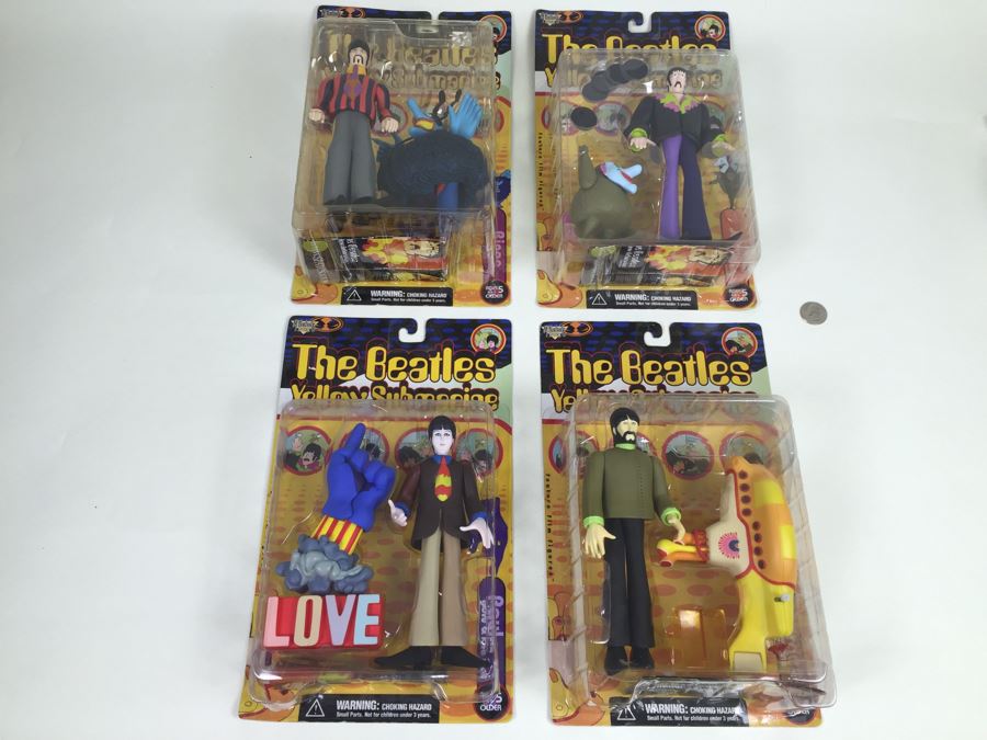 Set Of Four The Beatles Yellow Submarine McFarlane Toys New In Packaging Vintage 1999 [Photo 1]