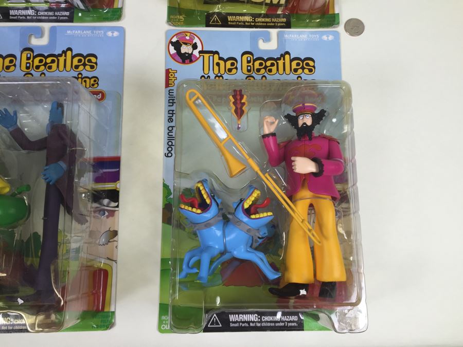 Set Of Four The Beatles Yellow Submarine McFarlane Toys New In Packaging Vintage 2000 [Photo 2]