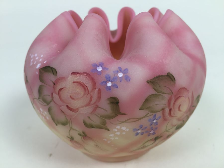 Fenton Art Glass 95th Anniversaryj Art Glass Hand Painted And Signed By D. Wright & Shelly Fenton [Photo 10]