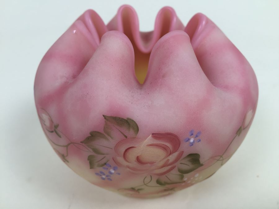 Fenton Art Glass 95th Anniversaryj Art Glass Hand Painted And Signed By D. Wright & Shelly Fenton [Photo 6]