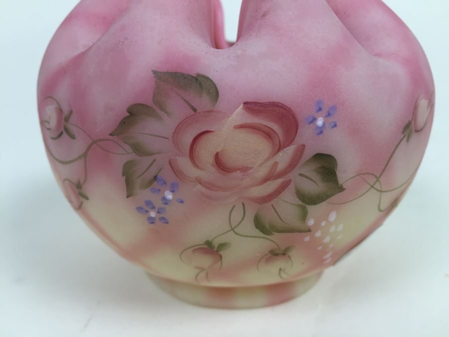 Fenton Art Glass 95th Anniversaryj Art Glass Hand Painted And Signed By D. Wright & Shelly Fenton [Photo 5]