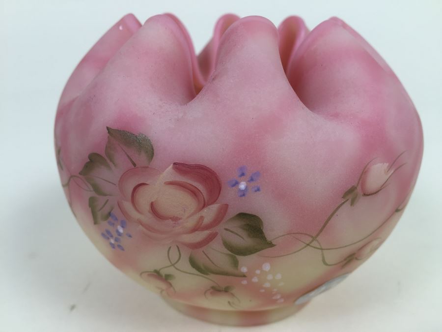 Fenton Art Glass 95th Anniversaryj Art Glass Hand Painted And Signed By D. Wright & Shelly Fenton [Photo 12]