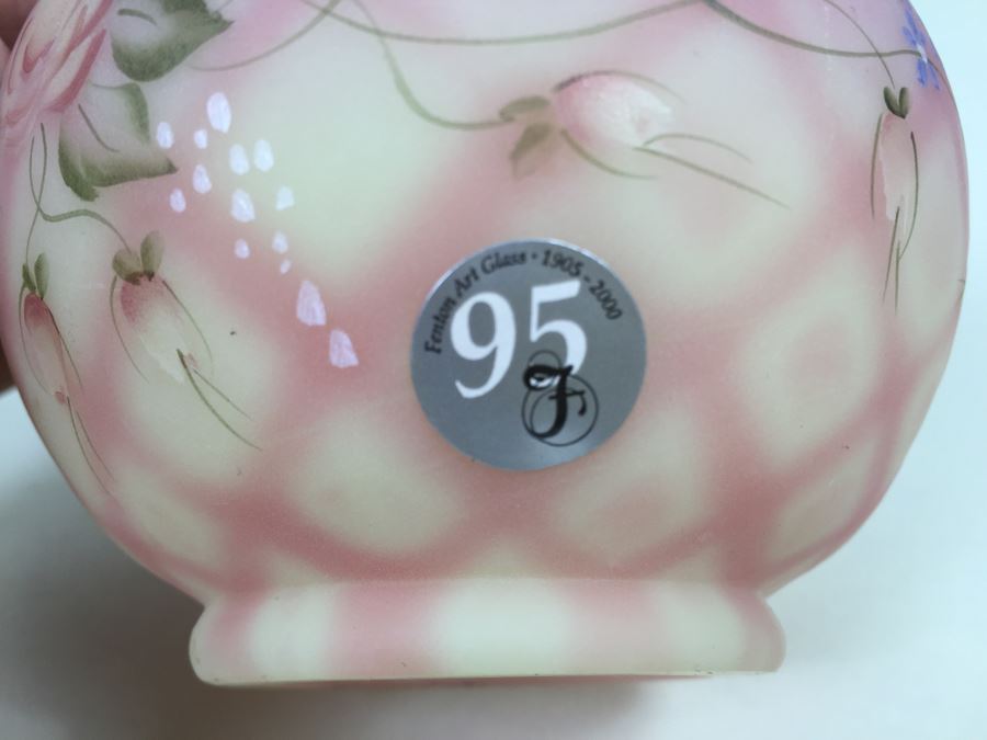 Fenton Art Glass 95th Anniversaryj Art Glass Hand Painted And Signed By D. Wright & Shelly Fenton [Photo 16]