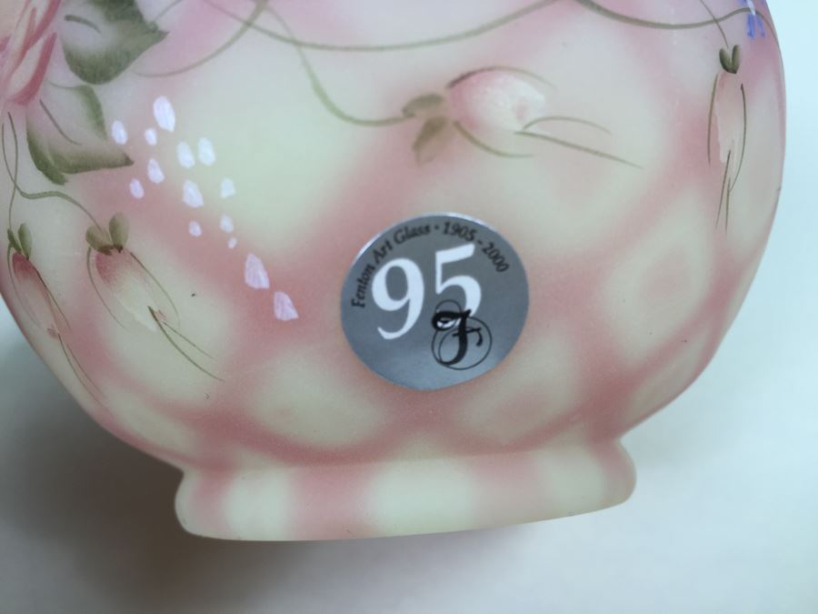 Fenton Art Glass 95th Anniversaryj Art Glass Hand Painted And Signed By D. Wright & Shelly Fenton [Photo 17]