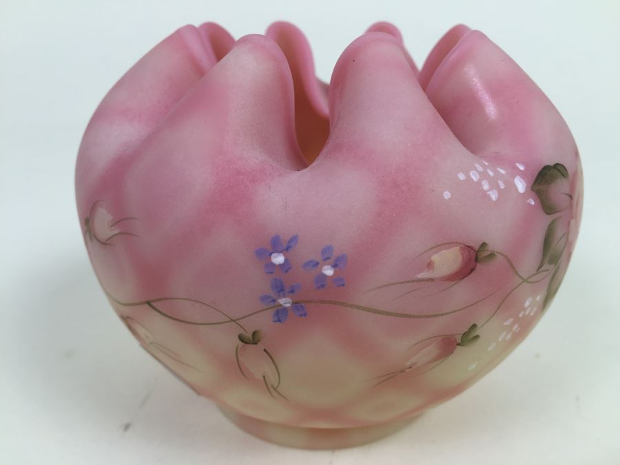 Fenton Art Glass 95th Anniversaryj Art Glass Hand Painted And Signed By D. Wright & Shelly Fenton [Photo 11]