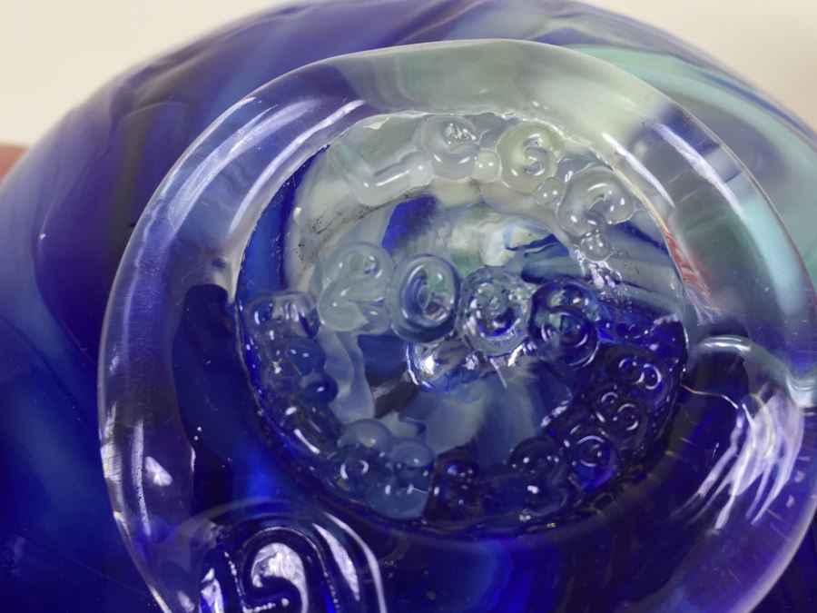Hand Blown Art Glass L.C.G.C. Glass Ball 2006 [Photo 3]